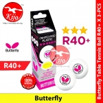 【3-PCS】Butterfly Table Tennis Ball Three-Star R40+ #Butterfly #Japan #3-Star #R40+ #TableTennisBall #ITTF #95820